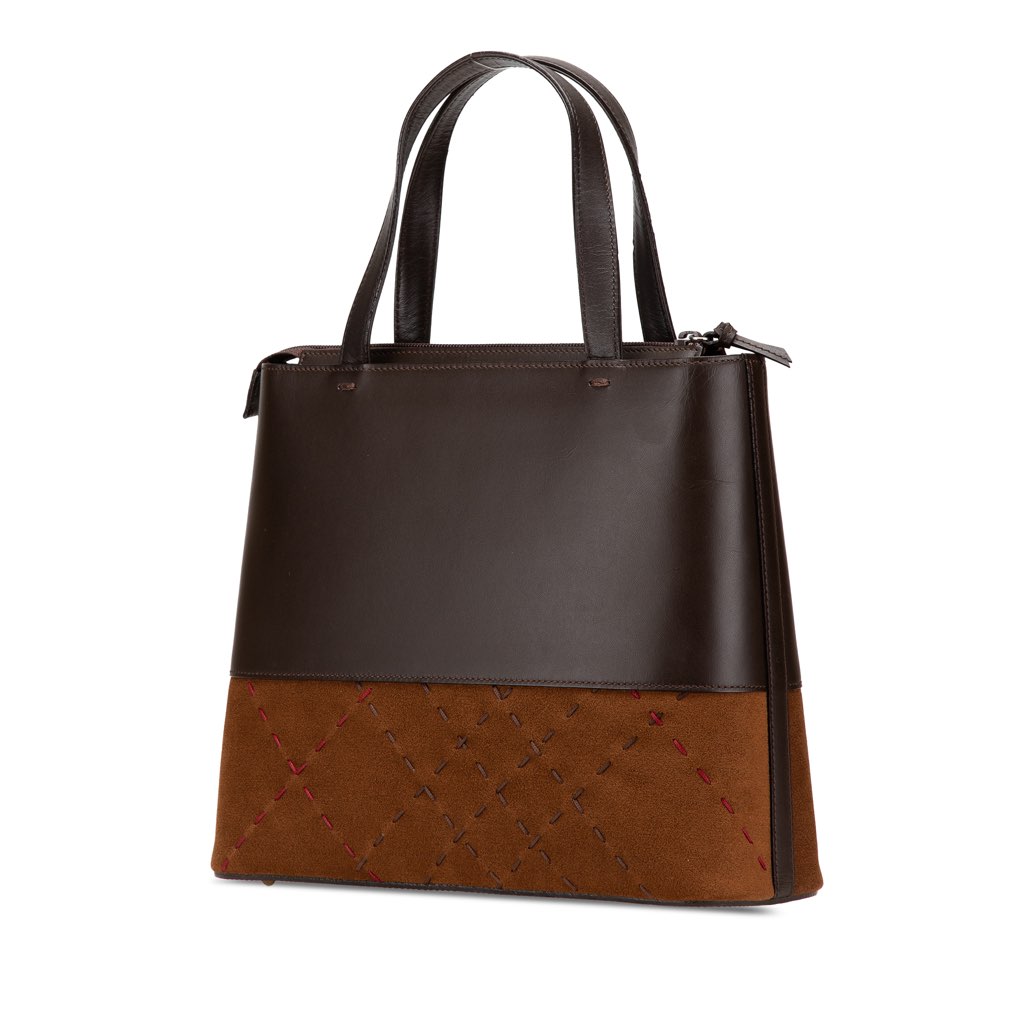 Burberry Leather and Suede Stitch Tote - Back view