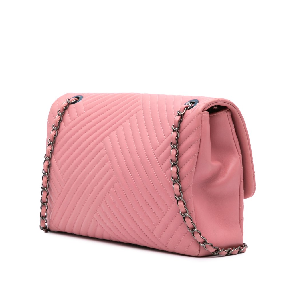 Chanel Medium Lambskin CC Crossing Flap - Back view