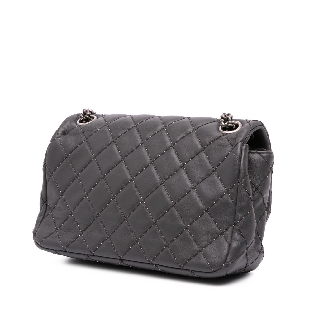 Chanel Quilted Lambskin Stitched Single Flap - 2