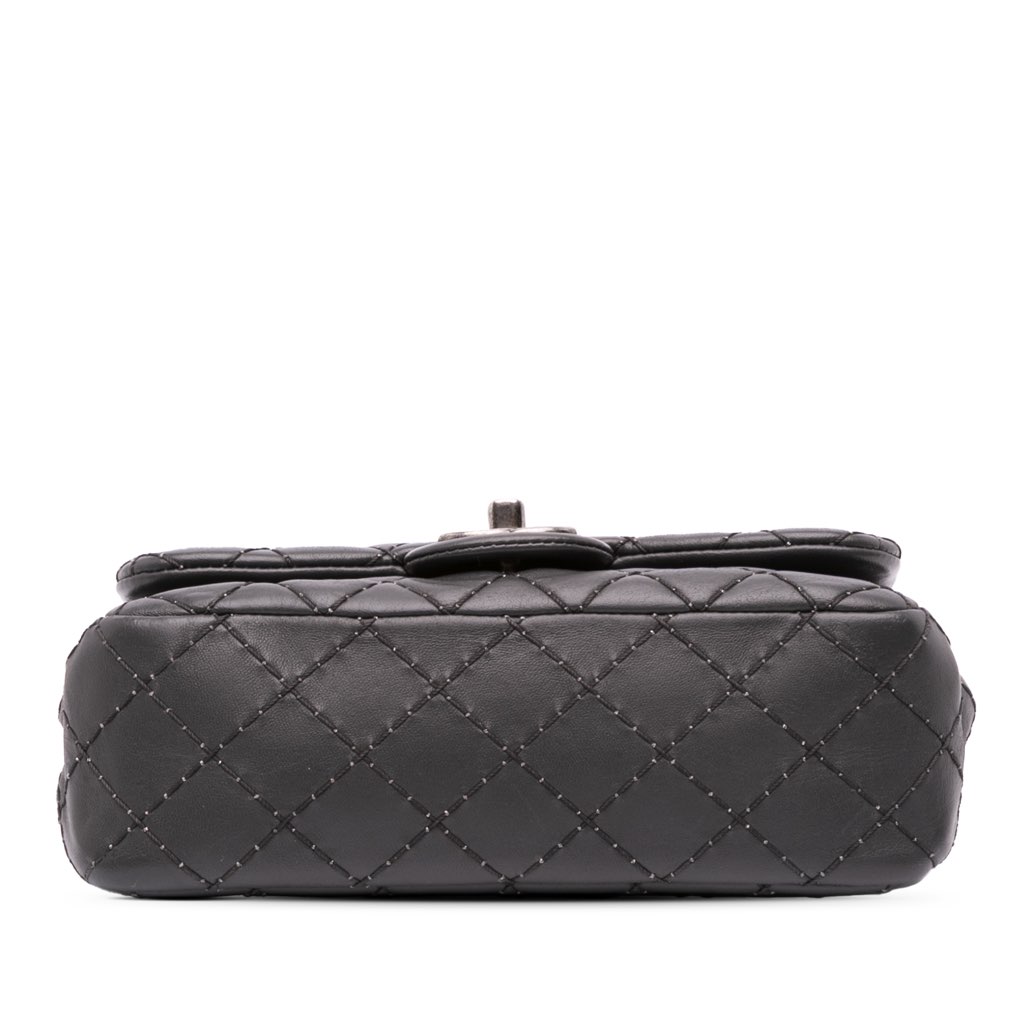 Chanel Quilted Lambskin Stitched Single Flap - 3