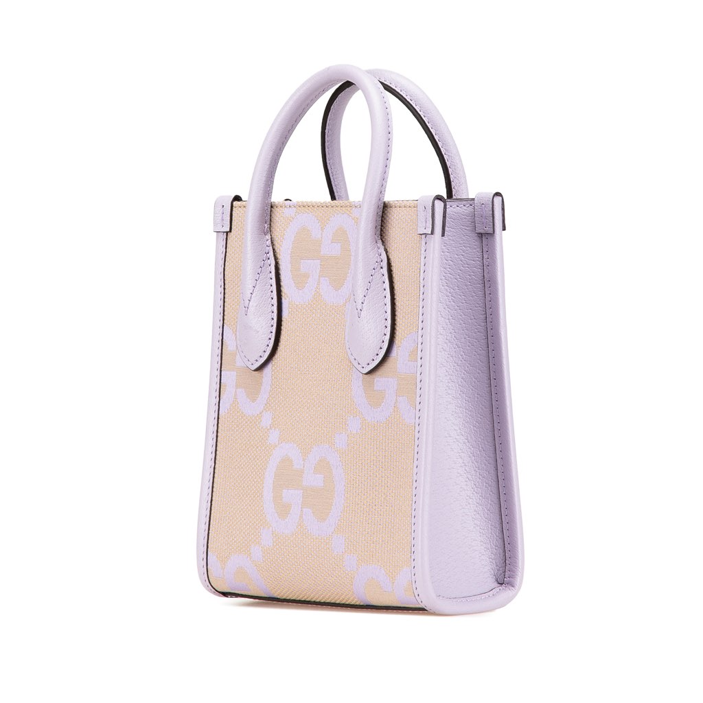 Gucci Mini Jumbo GG Canvas Interlocking G Satchel - 2