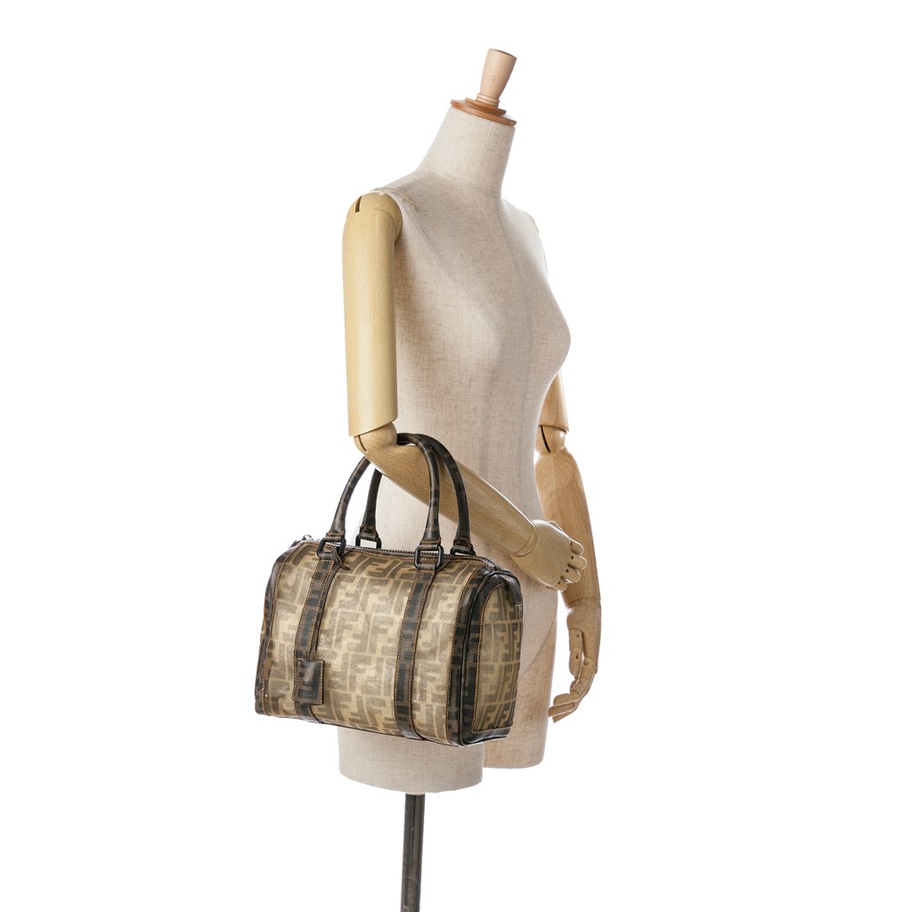 Fendi Zucca Mesh Boston Bag - Image 11