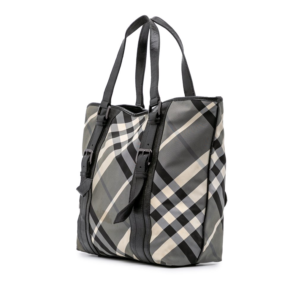 Burberry Medium Beat Check Nylon Victoria Tote - 2