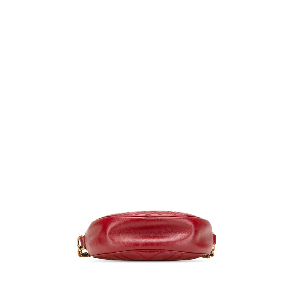 Gucci Mini GG Marmont Matelasse Leather Round Crossbody - Image 6