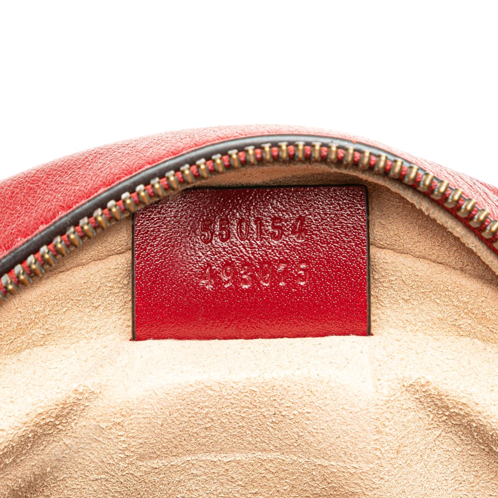 Gucci Mini GG Marmont Matelasse Leather Round Crossbody - Detail 1