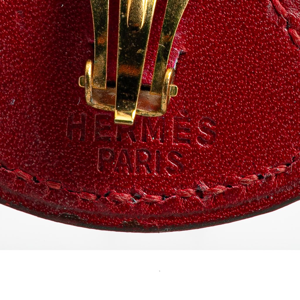 Hermès Triangle Leather Clip on Earrings - Image 6