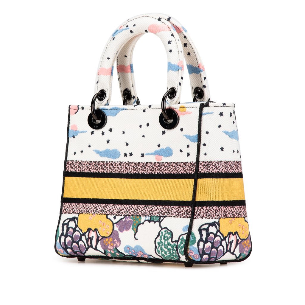 Dior Medium Canvas Embroidered Ciel De Reve Lady D Lite - 2