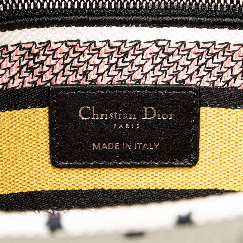 Dior Medium Canvas Embroidered Ciel De Reve Lady D Lite - 5