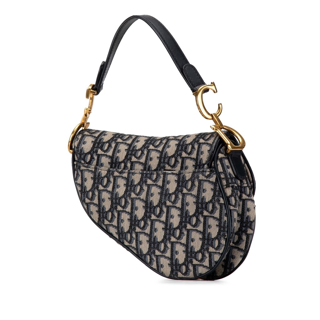 Dior Mini Oblique Canvas Saddle Bag - 2