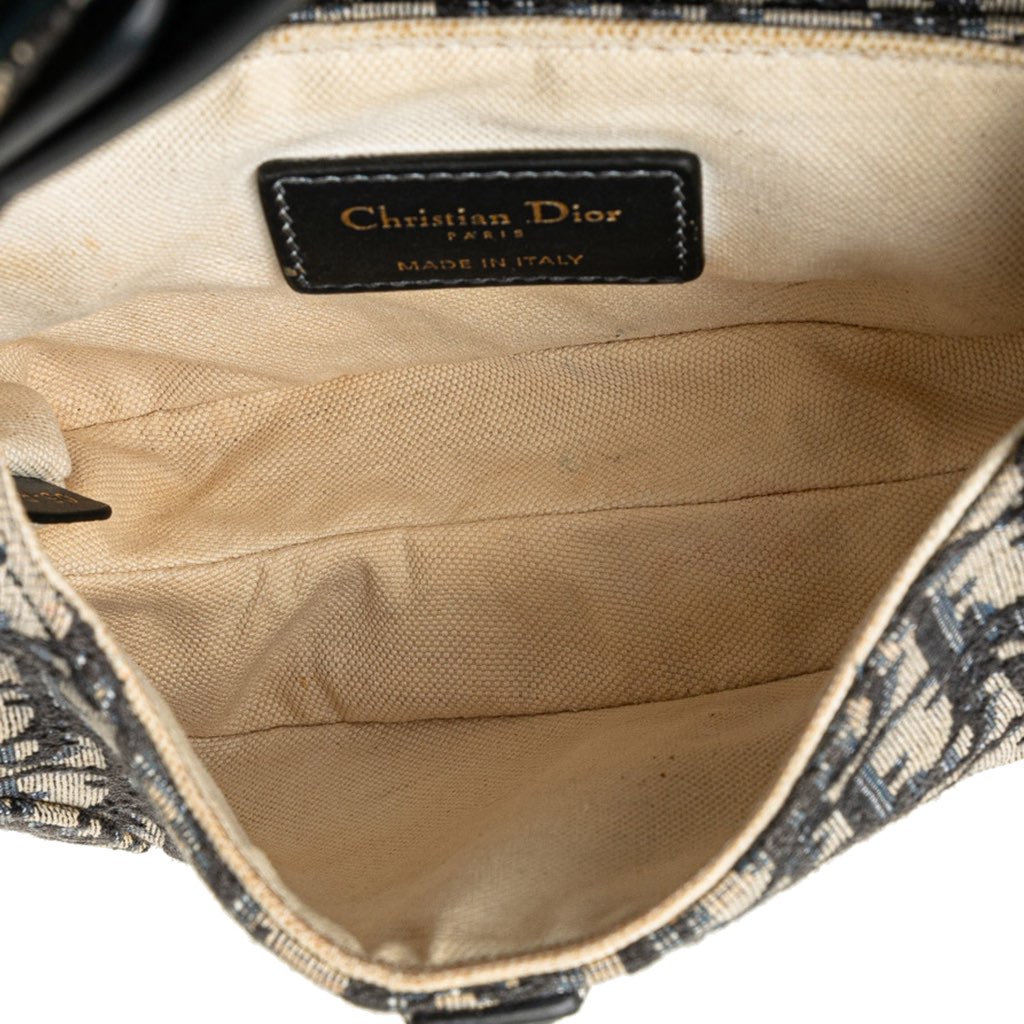 Dior Mini Oblique Canvas Saddle Bag - 4