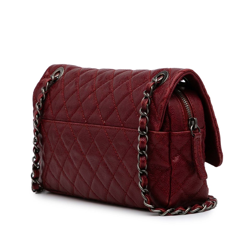 Chanel Medium Quilted Iridescent Caviar Easy Flap - 2