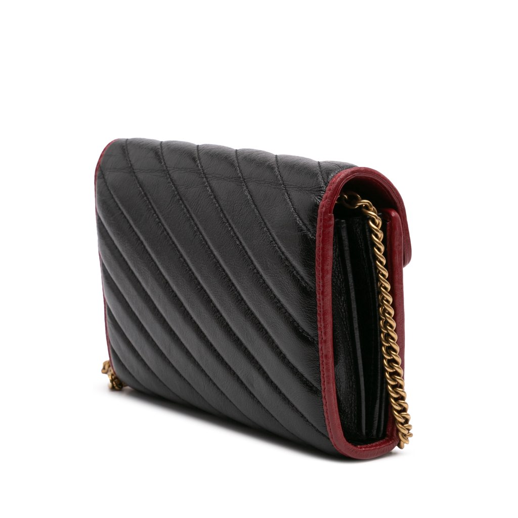 Gucci GG Marmont Matelasse Leather Torchon Wallet On Chain - Back view