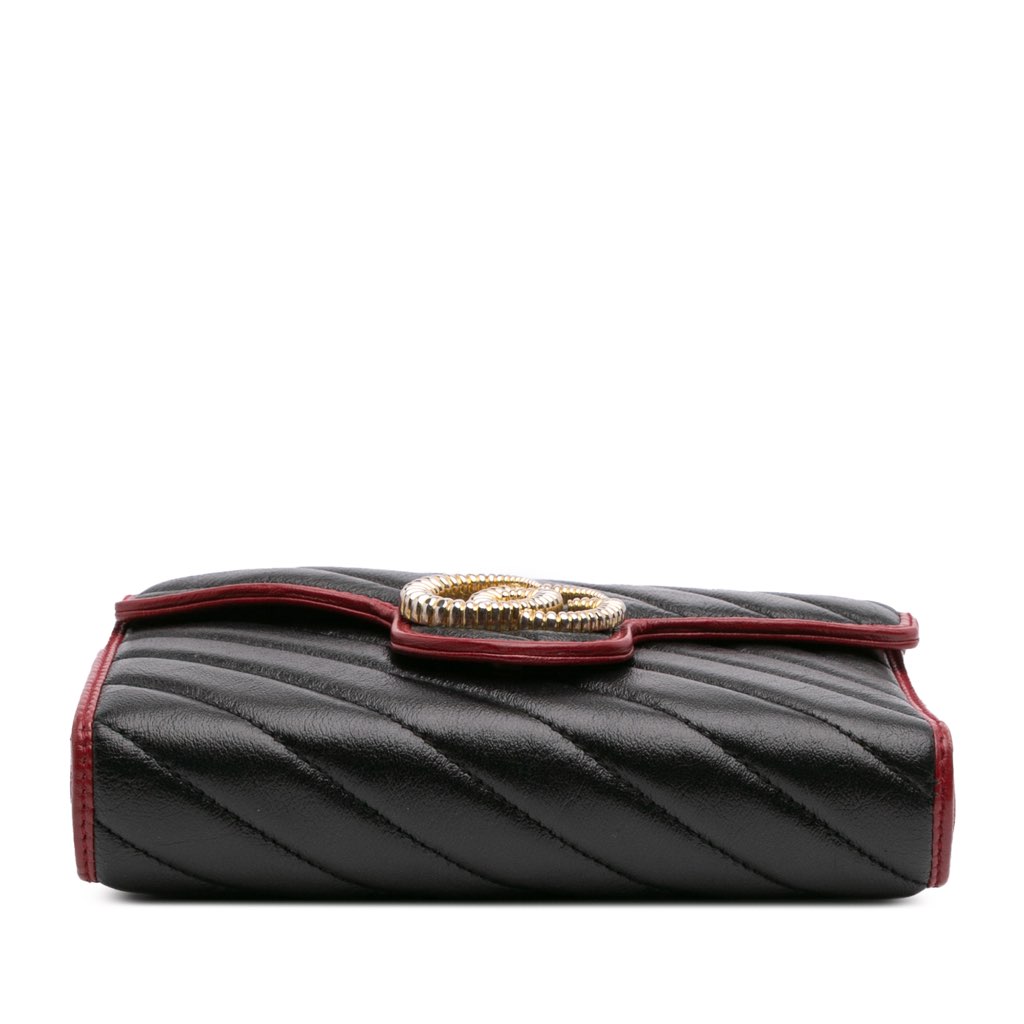 Gucci GG Marmont Matelasse Leather Torchon Wallet On Chain - Image 6