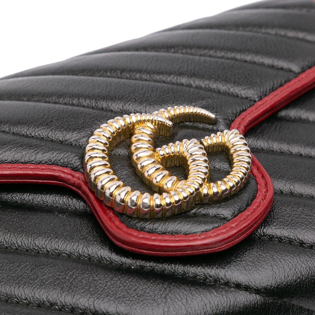 Gucci GG Marmont Matelasse Leather Torchon Wallet On Chain - Detail 2