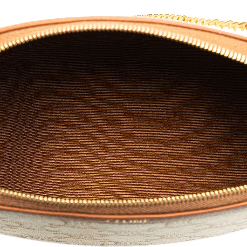 Celine Triomphe Coated Canvas Clutch On Chain - 4