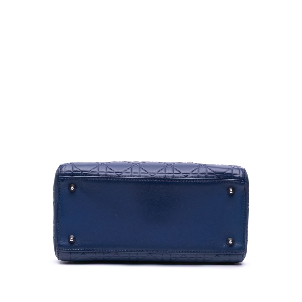 Dior Medium Ultra Matte Calfskin Embossed Cannage Lady Dior - Image 6