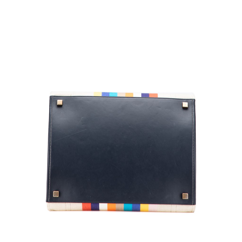 Celine Medium Striped Canvas Phantom Luggage Tote - 3