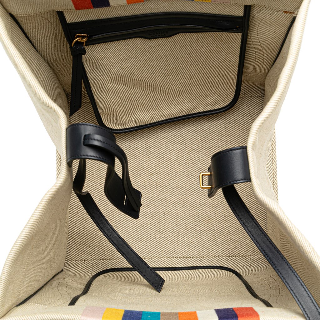 Celine Medium Striped Canvas Phantom Luggage Tote - 4
