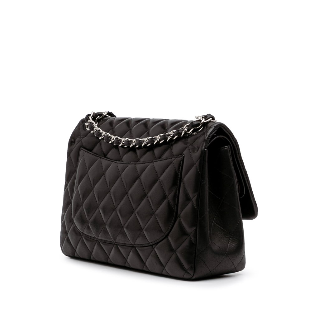 Chanel Jumbo Classic Lambskin Double Flap - Back view