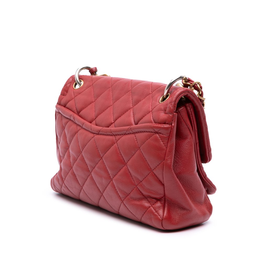 Chanel Small Quilted Lambskin Chain Link Flap - Back view