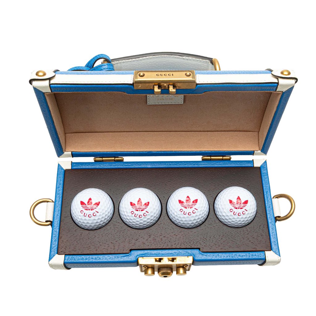Gucci Adidas Leather Golf Ball Case - 4