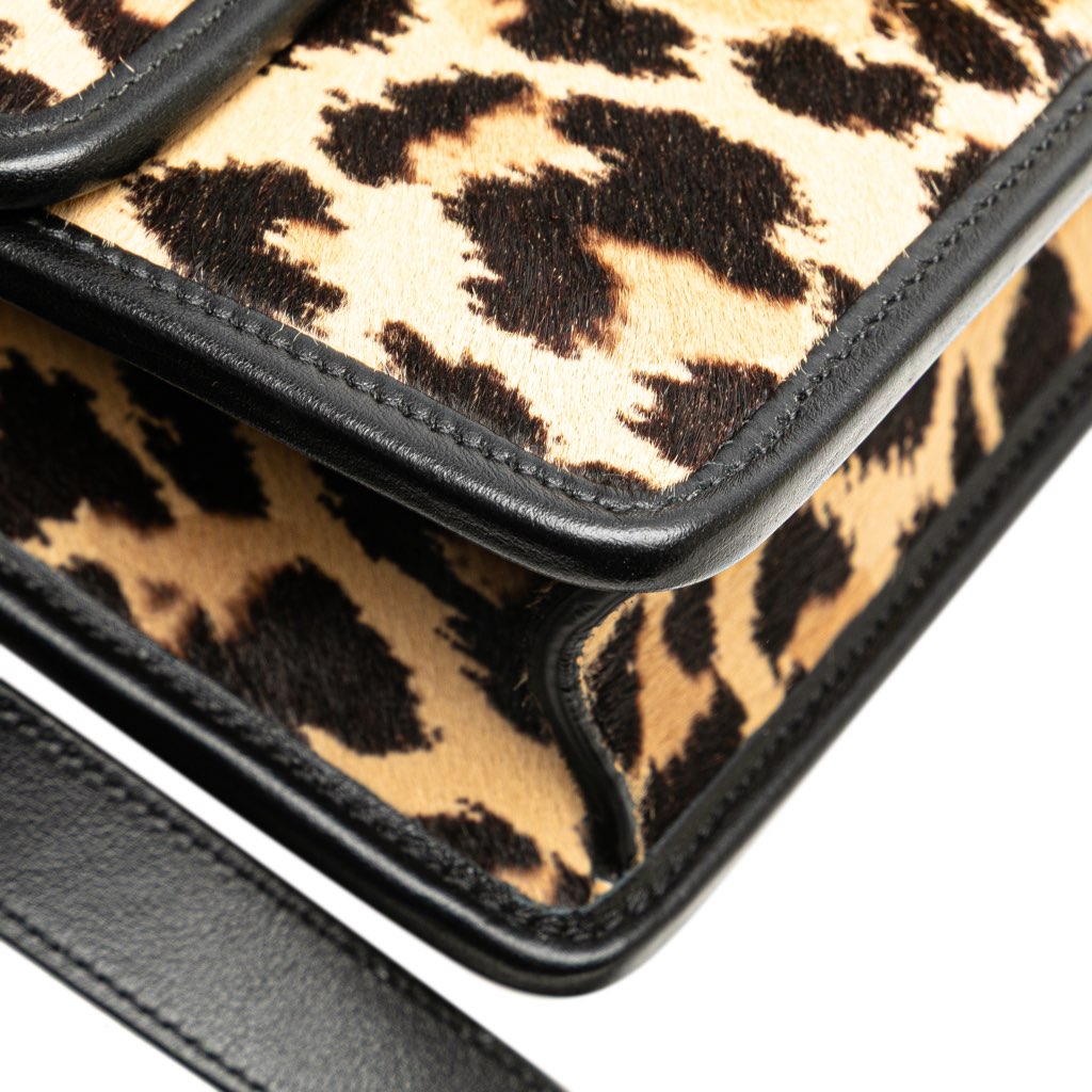 Dior Pony Hair Leopard Print 30 Montaigne Flap - Image 13