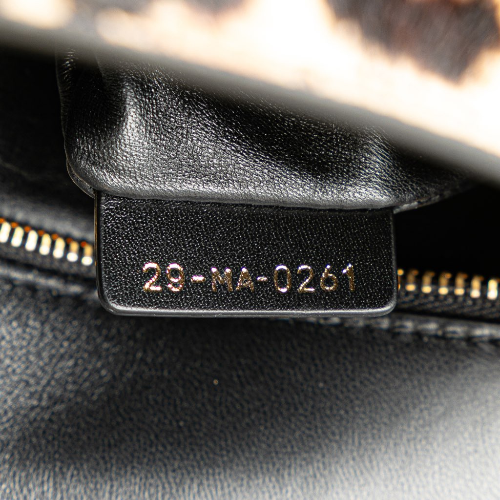 Dior Pony Hair Leopard Print 30 Montaigne Flap - Detail 1