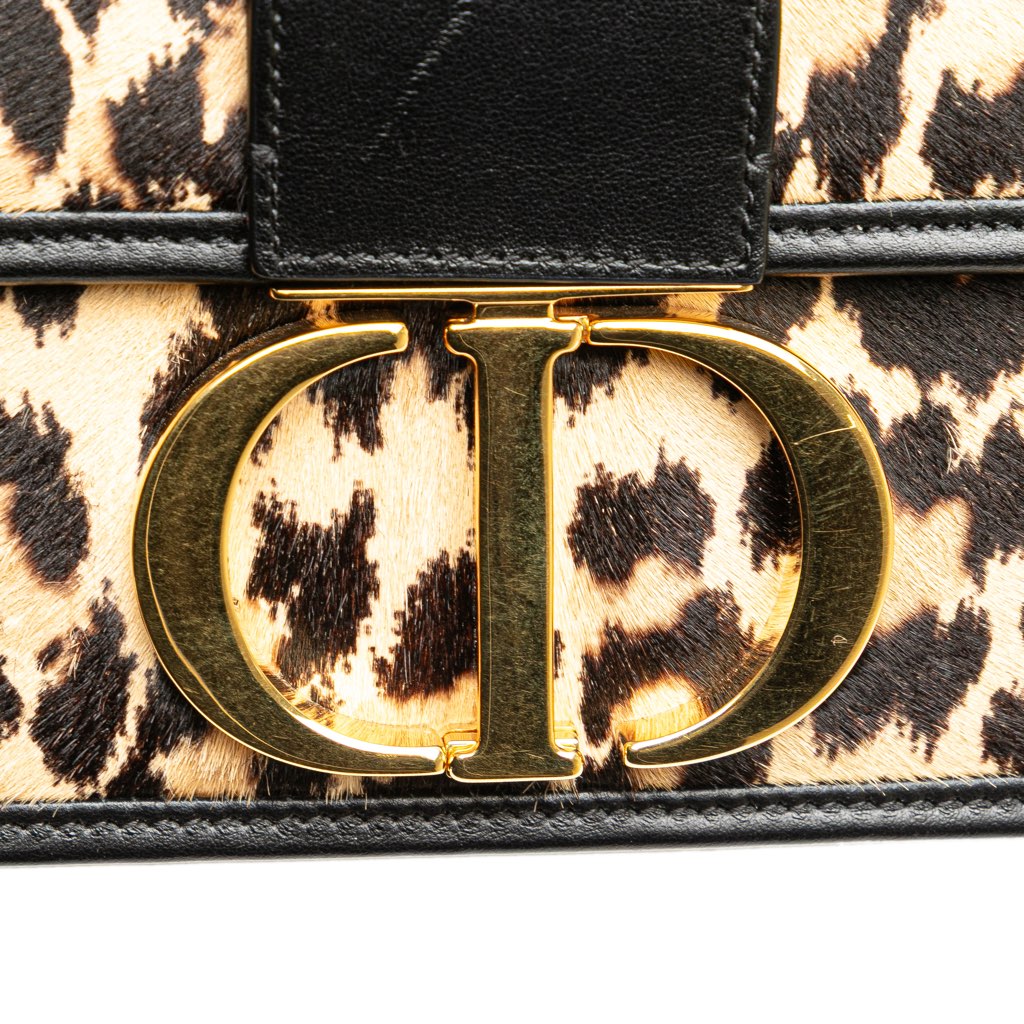 Dior Pony Hair Leopard Print 30 Montaigne Flap - Image 10