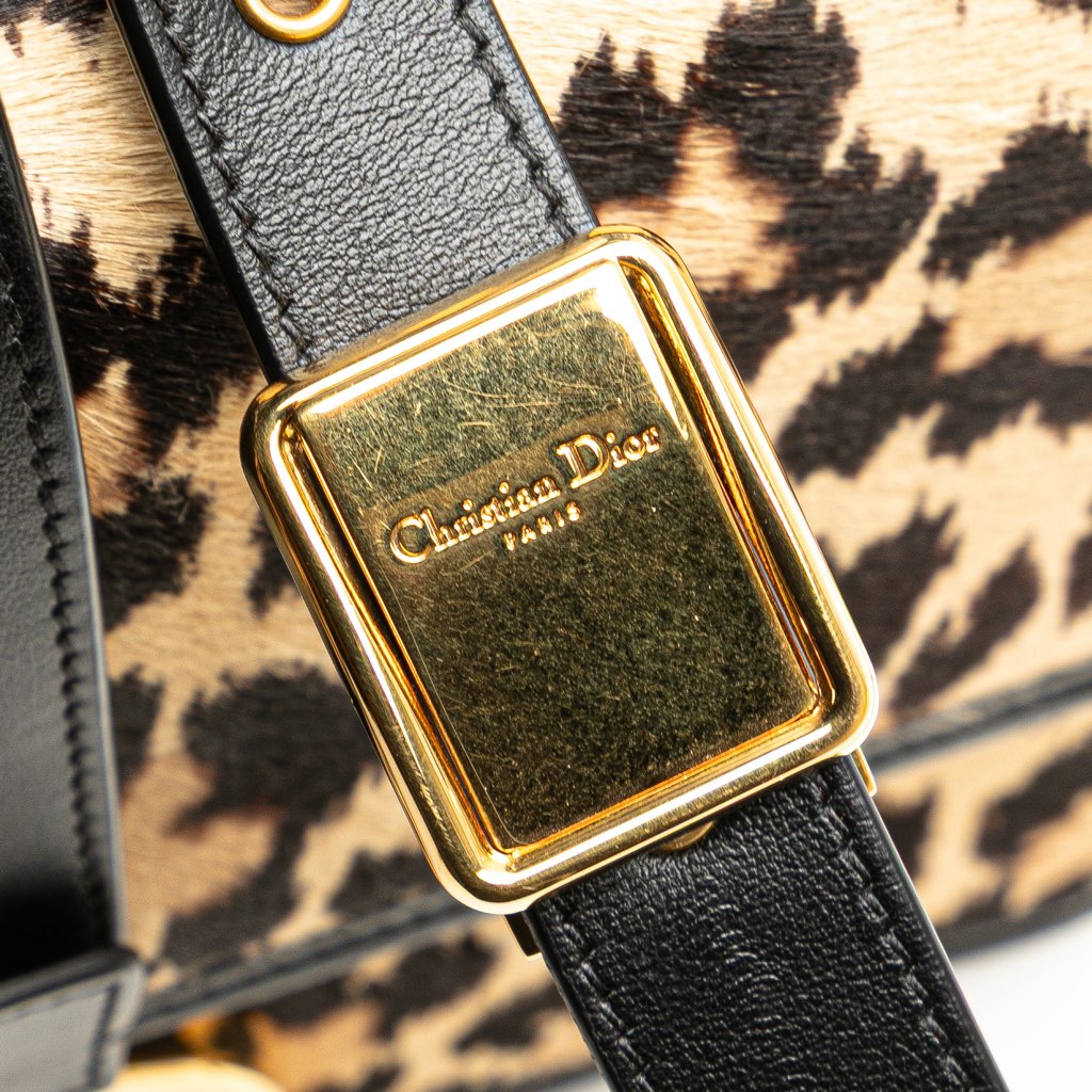 Dior Pony Hair Leopard Print 30 Montaigne Flap - Image 11