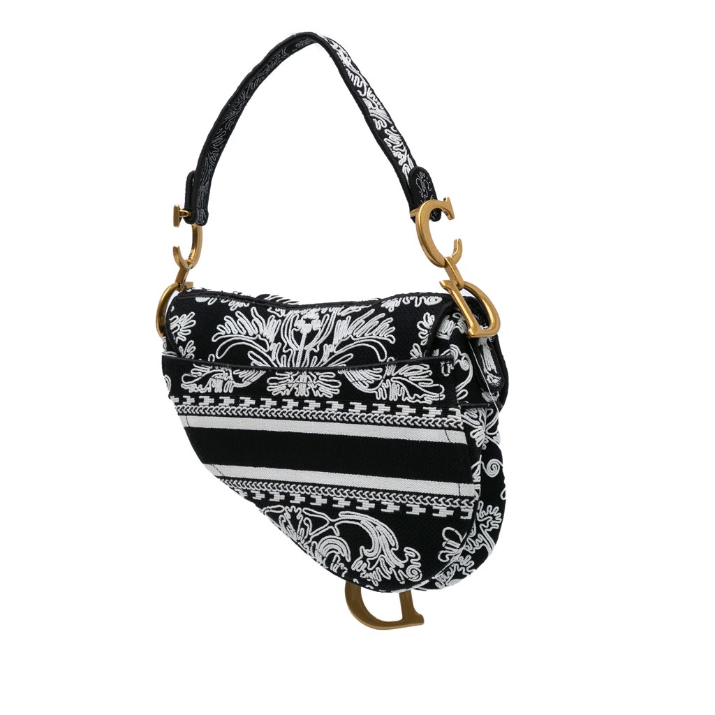Dior Canvas Embroidered Ornamental Cornely Saddle Bag - 2