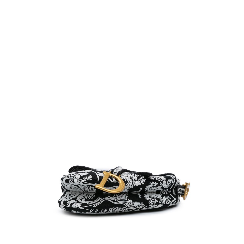 Dior Canvas Embroidered Ornamental Cornely Saddle Bag - 3
