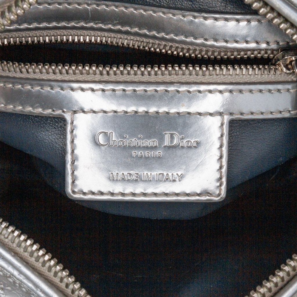Dior Medium Metallic Patent Microcannage Lady Dior - 5