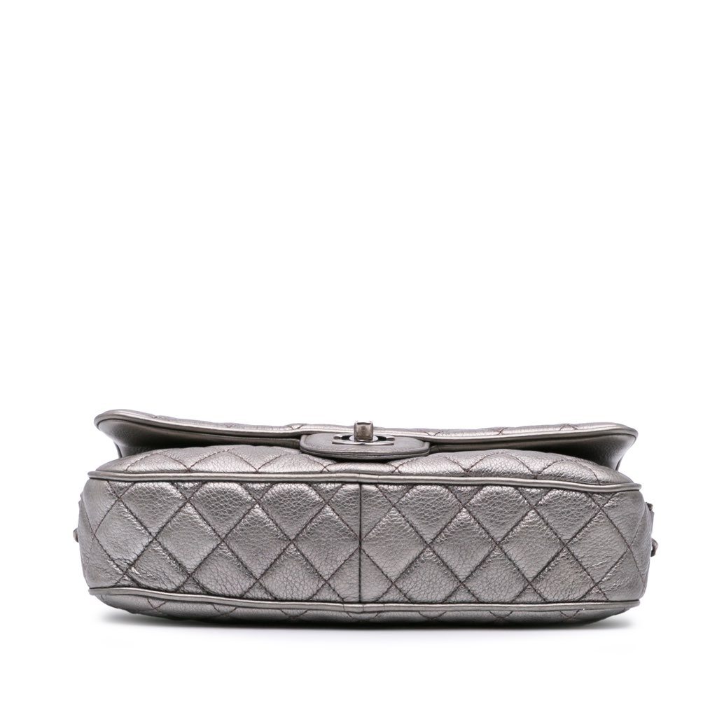 Chanel Medium Metallic Quilted Caviar Casual Rock Flap - 3