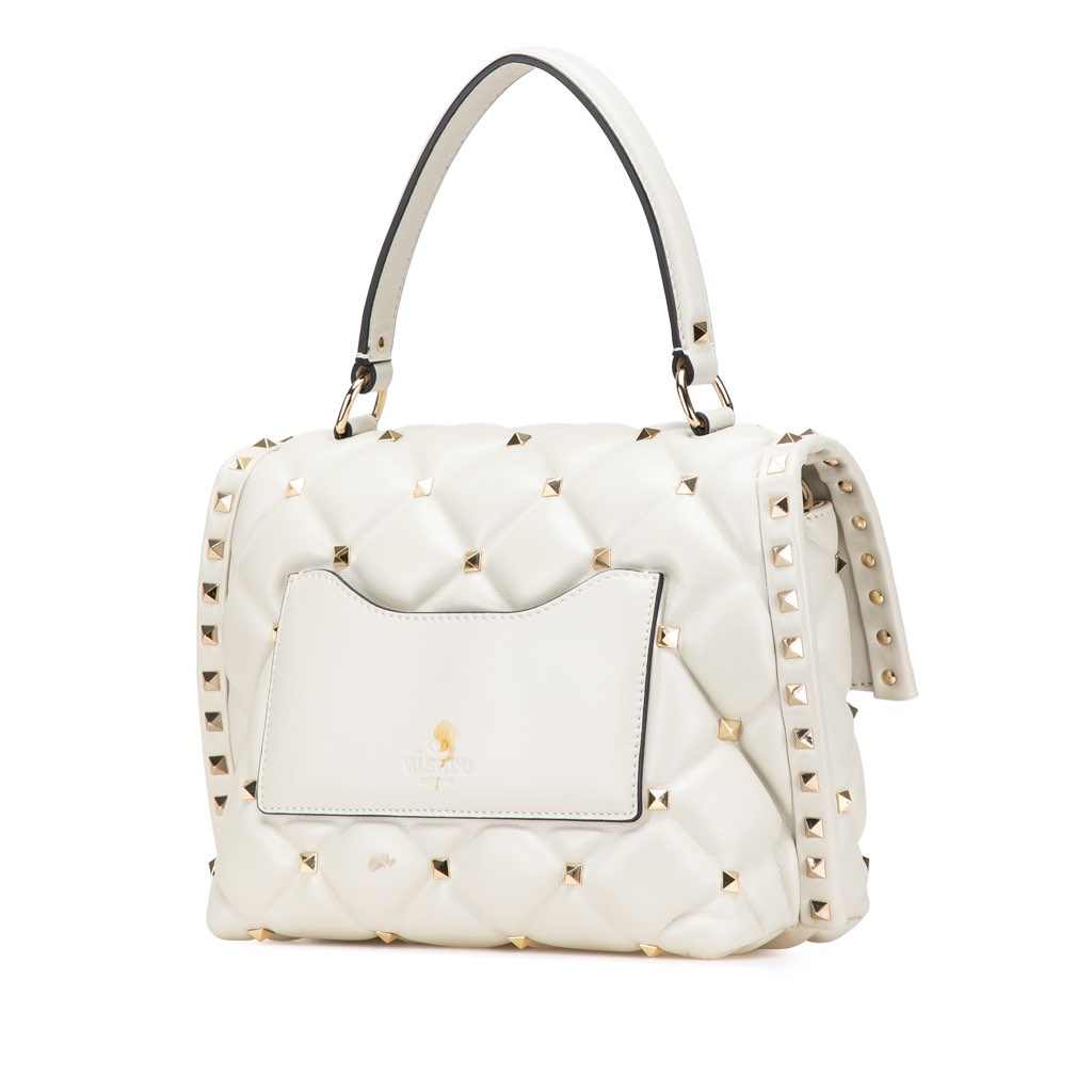Valentino Medium Nappa Candystud Top Handle Satchel - 2