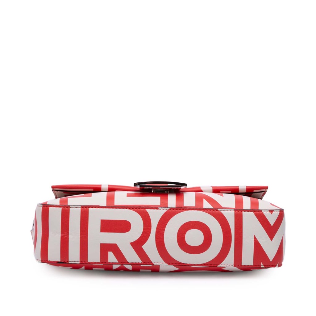 Fendi Marc Jacobs Nappa Vitello King Logo Print Phone Baguette Satchel - Image 6