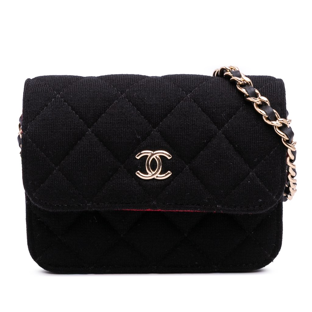Chanel Mini CC Quilted Jersey VIP Flap