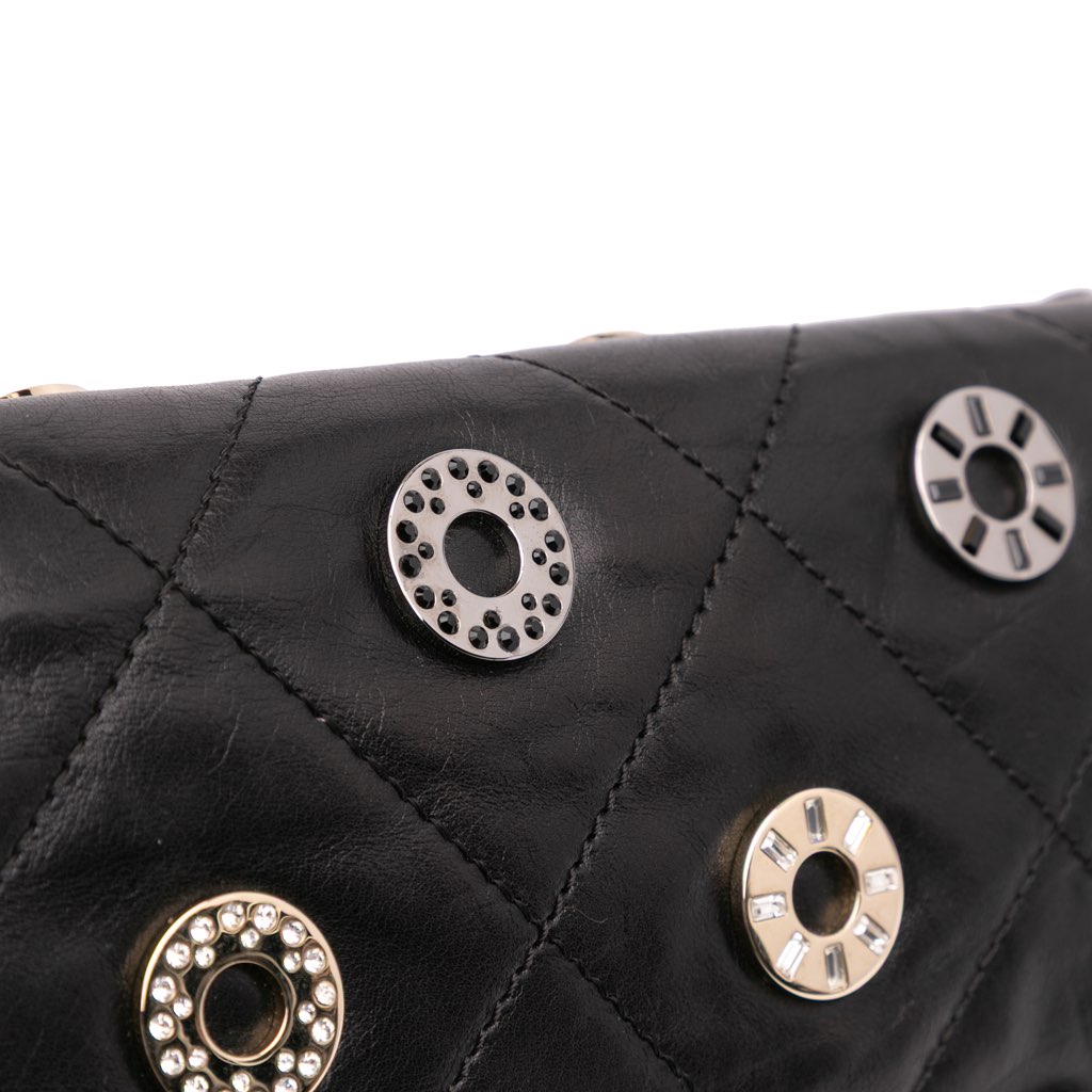 Chanel Quilted Calfskin Star Attitude Grommet Fold Over Clutch - Detail 2