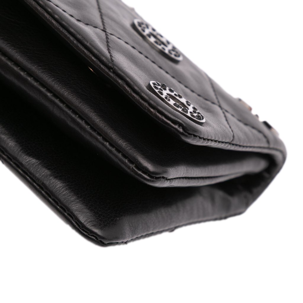 Chanel Quilted Calfskin Star Attitude Grommet Fold Over Clutch - Image 10