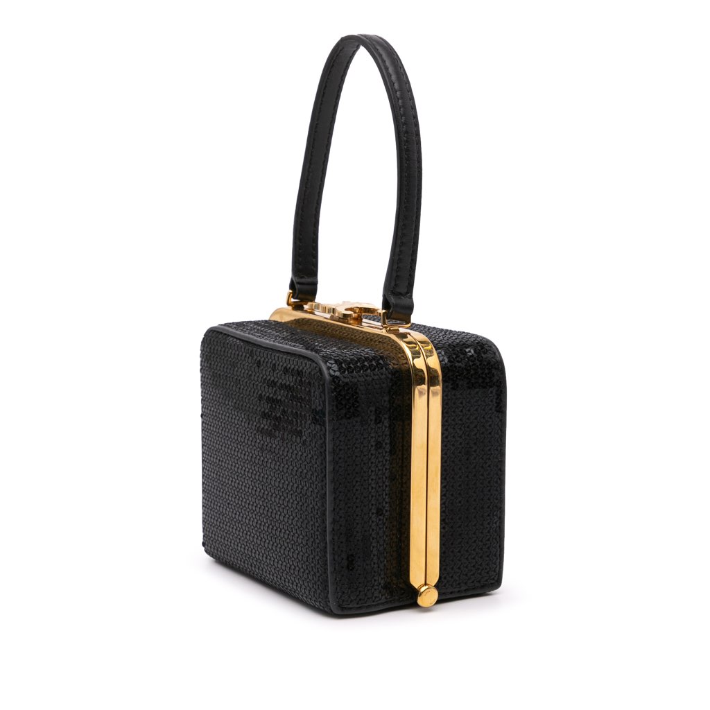 Celine Leather Sequin Triomphe Minaudiere - Back view