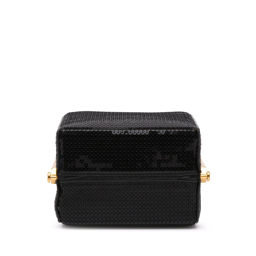 Celine Leather Sequin Triomphe Minaudiere - Image 6