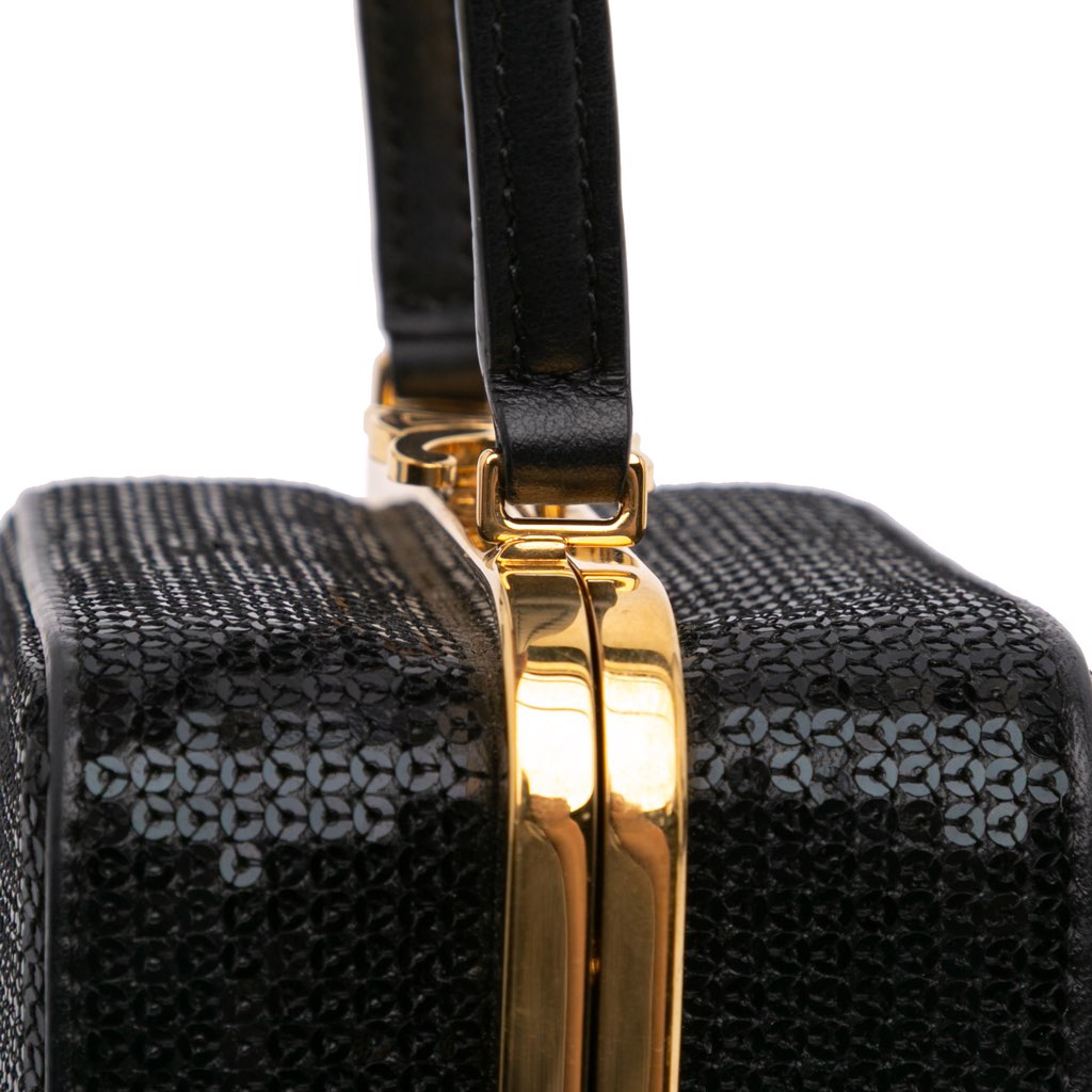 Celine Leather Sequin Triomphe Minaudiere - Image 11