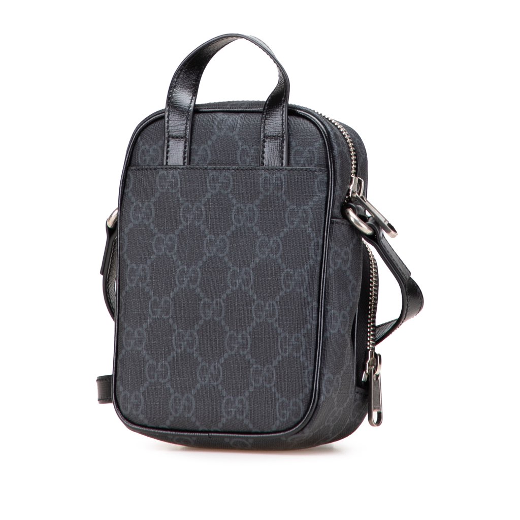 Gucci Mini GG Supreme Interlocking G Satchel - Back view