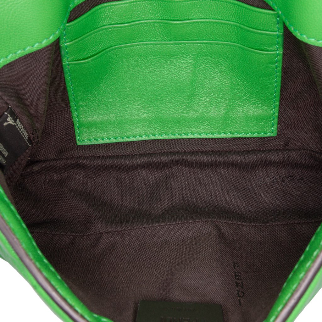 Fendi Mini Zucca Embossed Leather Baguette Satchel - 4