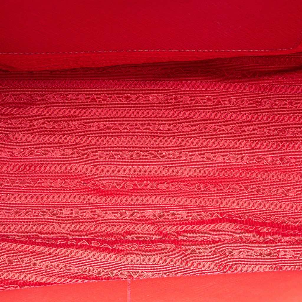 Prada Saffiano Lux Galleria Double Zip Front Pocket Satchel - 4