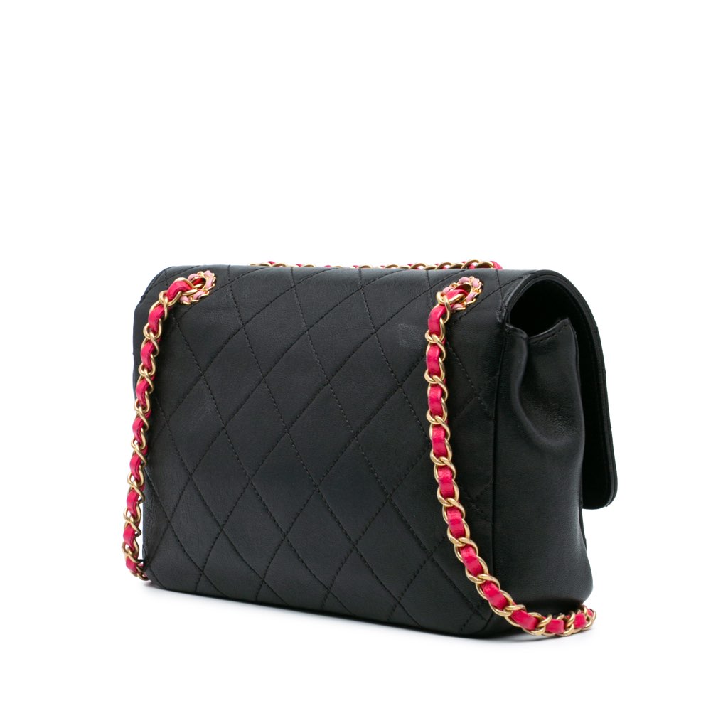 Chanel Quilted Calfskin CC Chain Logo Crossbody - Back view