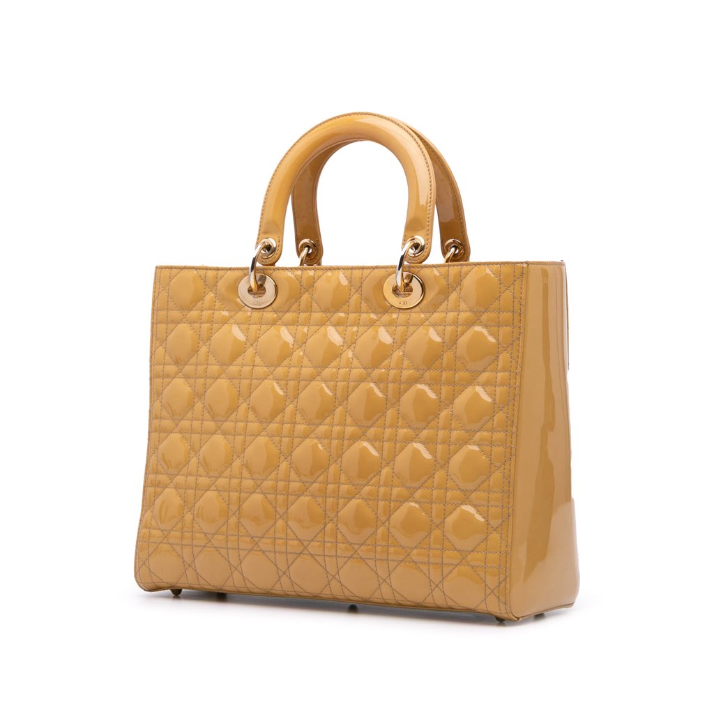 Dior Large Patent Cannage Lady Dior - 2