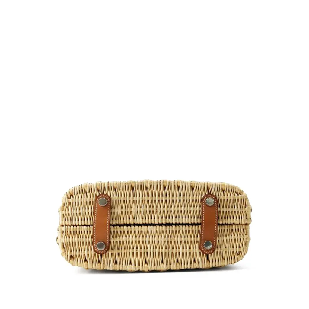 Hermès Osier Wicker and Barenia Bolide Picnic 24 Brown Good - Inside View