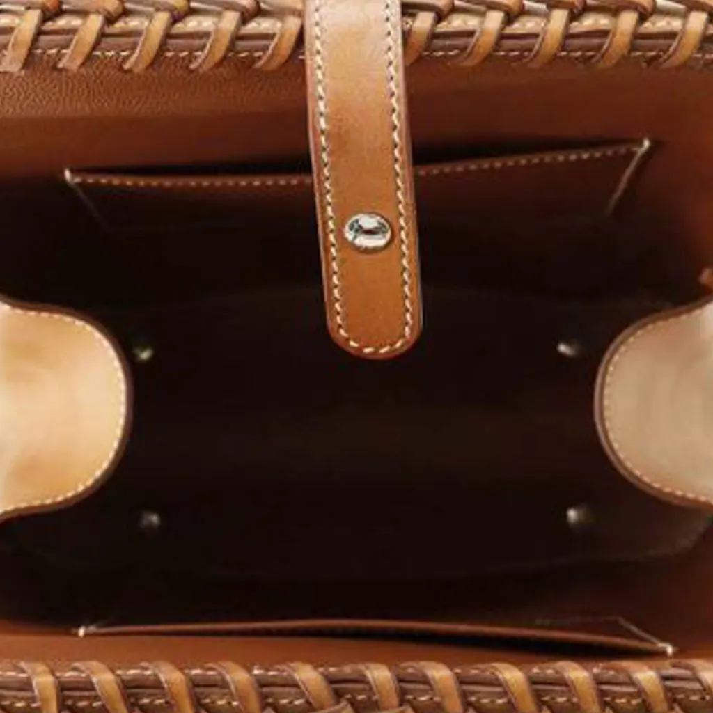 Hermès Osier Wicker and Barenia Bolide Picnic 24 Brown Good - Model View