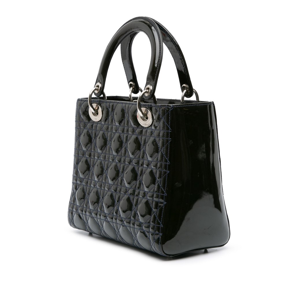 Dior Medium Patent Cannage Lady Dior - 2