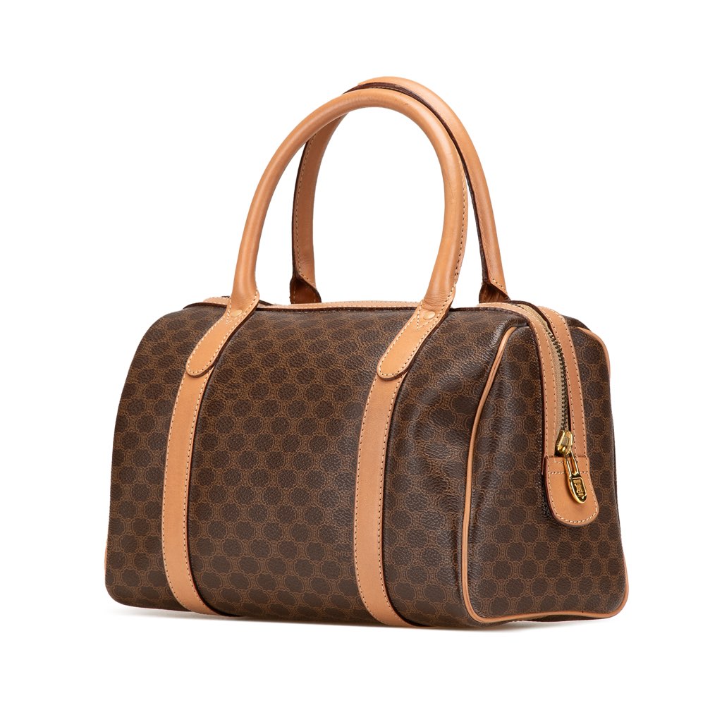 Celine Macadam Coated Canvas Boston Bag - 2